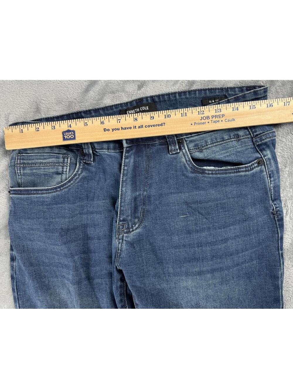 Kenneth Cole Jeans Men's 32x30 Slim Fit Medium Wash Blue Denim Casual Stretch - Picture 6 of 8